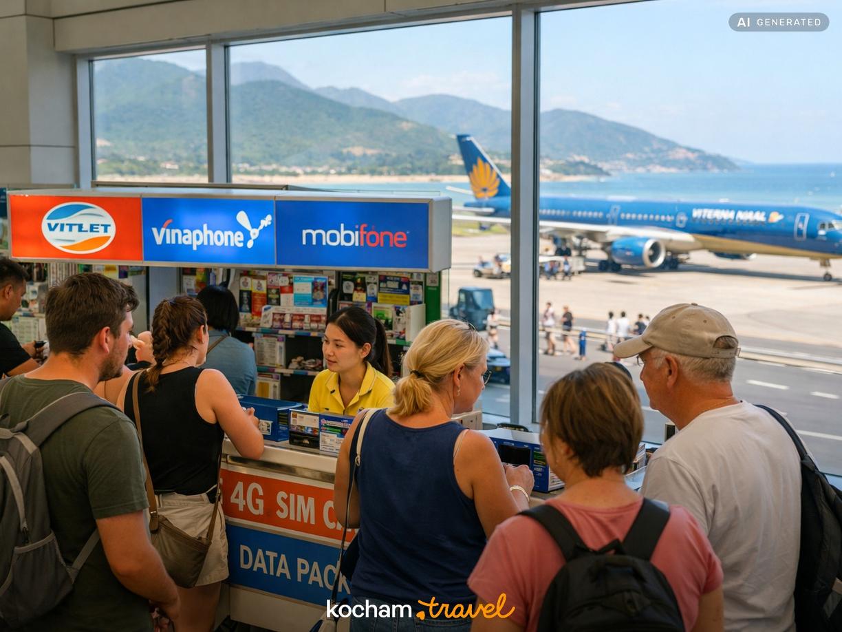 Zakup karty SIM na lotnisku w Nha Trang w Nha Trang