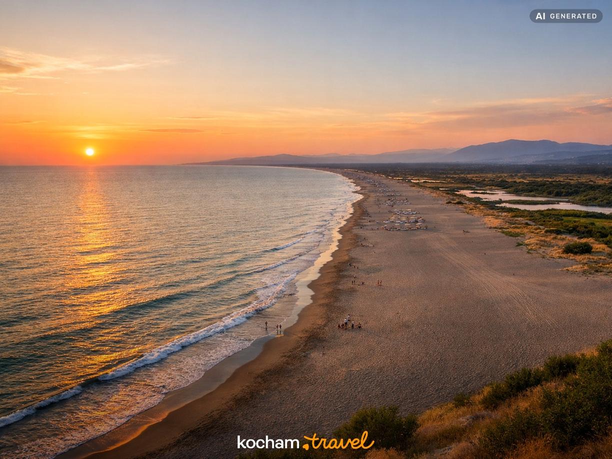 Velika Plaža - Wielka Plaża i jej bezkres w Ulcinj