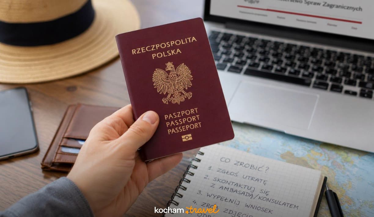 Paszport polski, notatnik z planem działania w przypadku utraty.