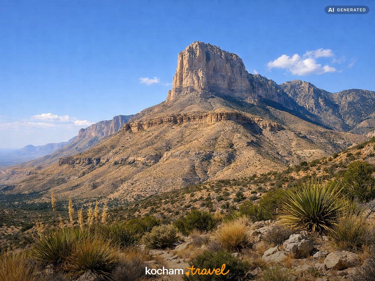 Surowe piękno Parku Narodowego Guadalupe Mountains w Ameryka Północna