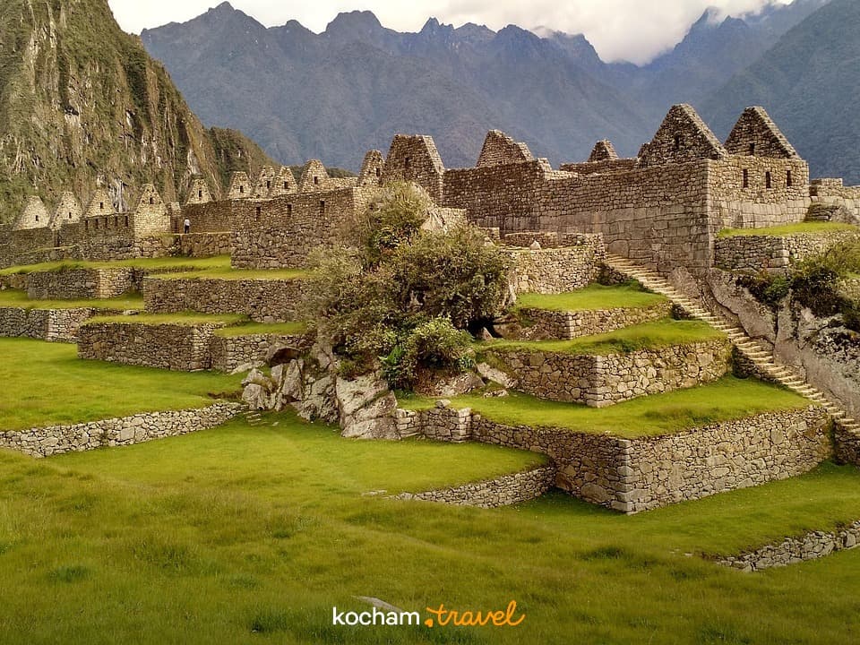 Machu Picchu, starożytne miasto Inków, zielone tarasy, peruwiańskie góry