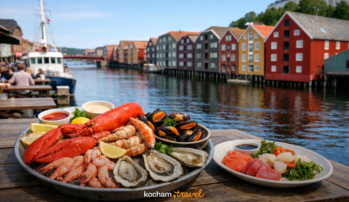 Ilustracja do tematu: Norwegia. Świeże owoce morza w Trondheim: gdzie szukać i co zamówić?