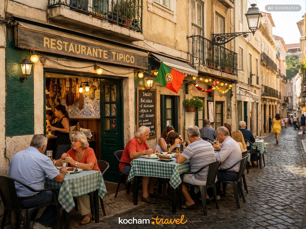 Tascas i kultura jedzenia w Portugalii w Portugalia