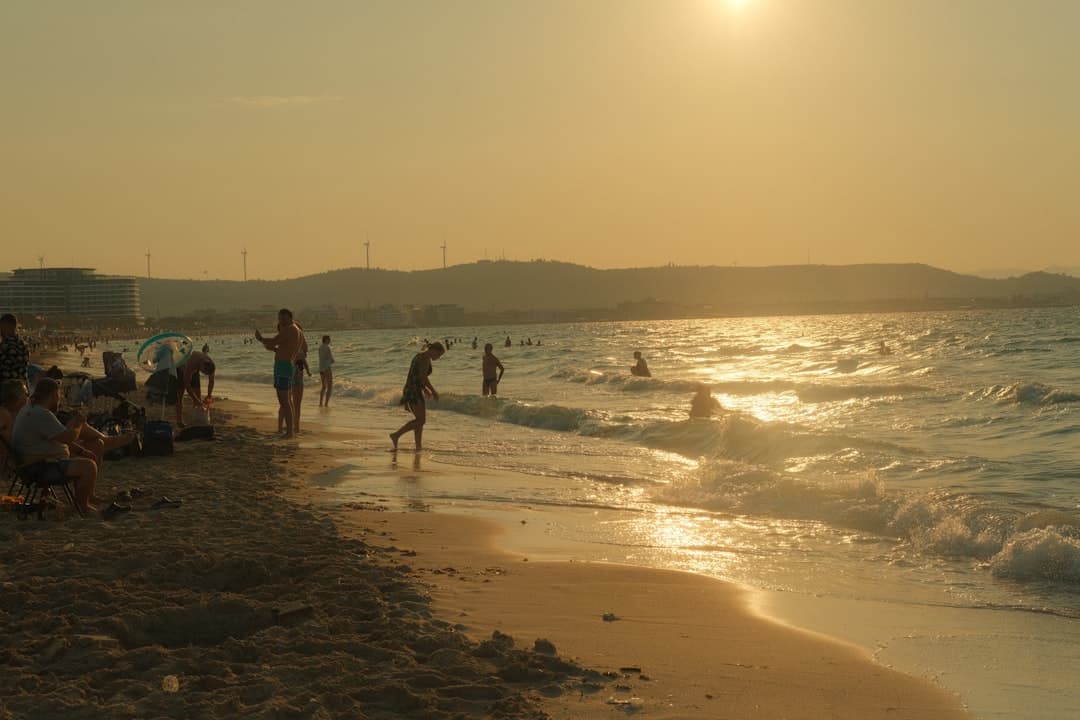 Szkoła windsurfingu w Alaçatı z uczniami na plaży