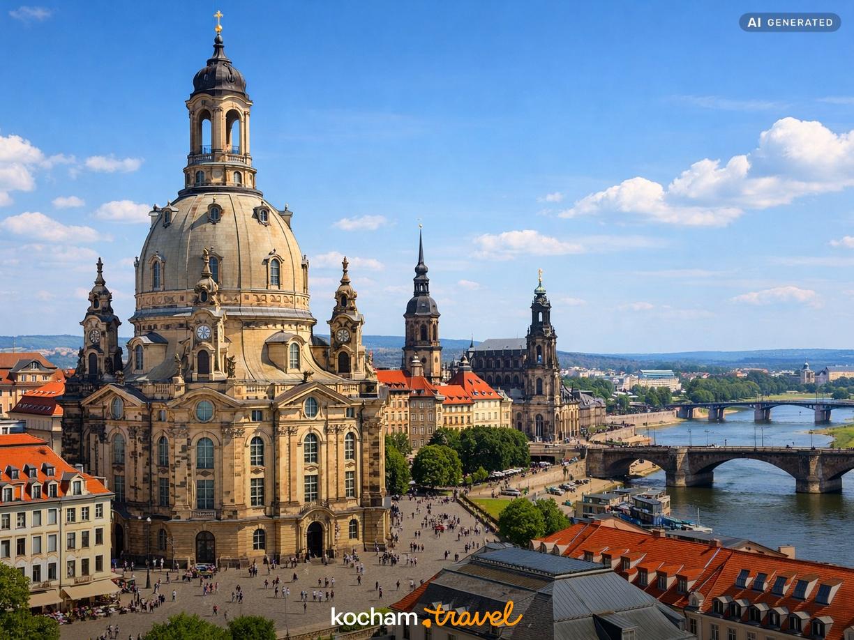 Frauenkirche i historyczne serce Drezna w Drezno