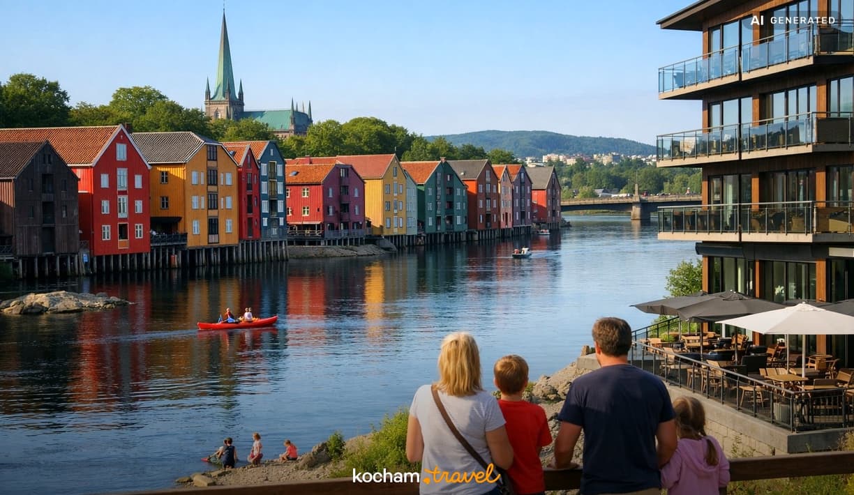Ilustracja do tematu: Gdzie nocować w Trondheim w Norwegii, planując rodzinny urlop z dziećmi?