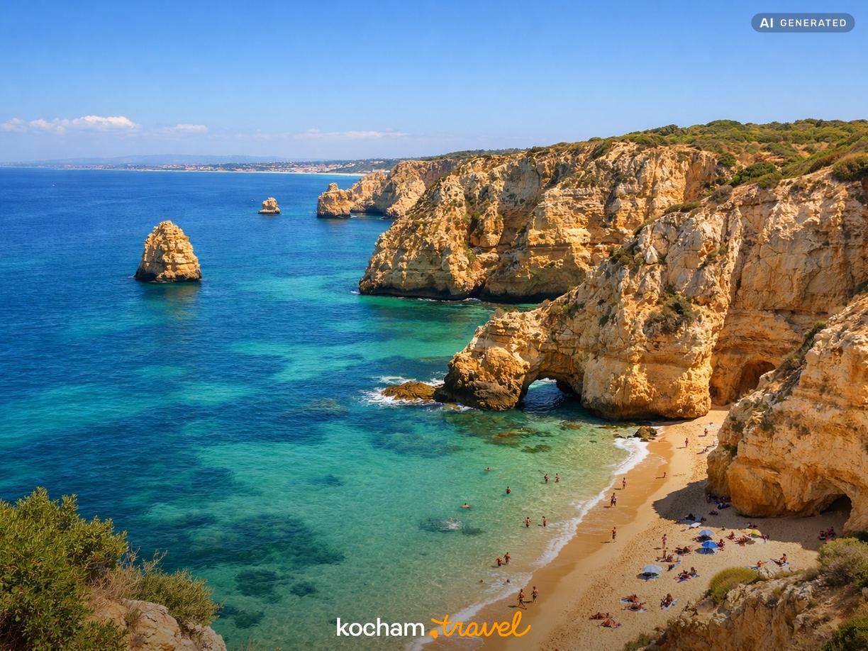 Południe i Algarve: Złote plaże i spektakularne klify w Portugalia