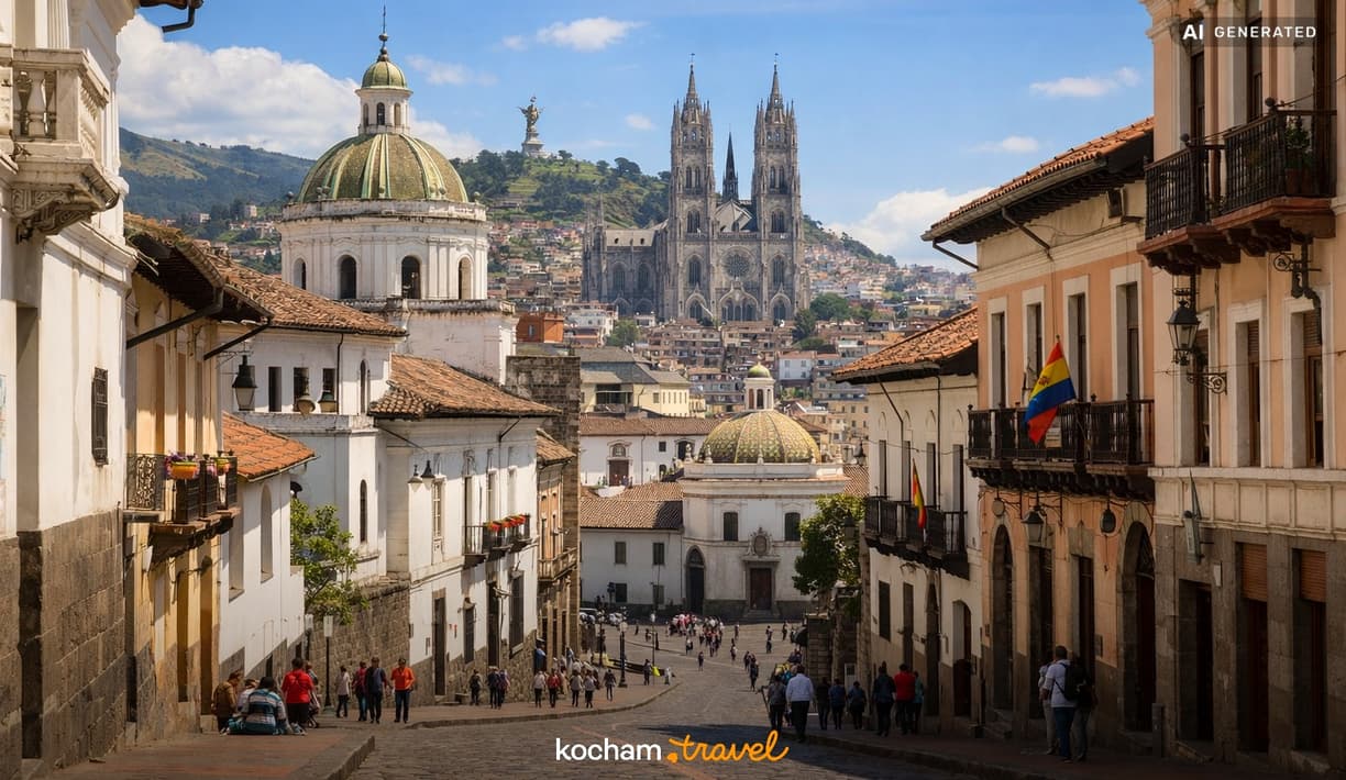 Ilustracja do tematu: Gotowy pomysł na wyjazd do Ekwadoru i zwiedzanie historycznego centrum Quito