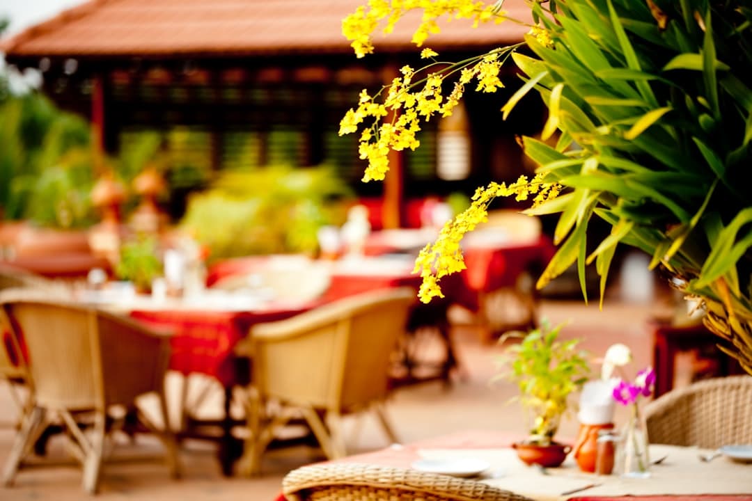 Tropikalna restauracja z pięknym widokiem