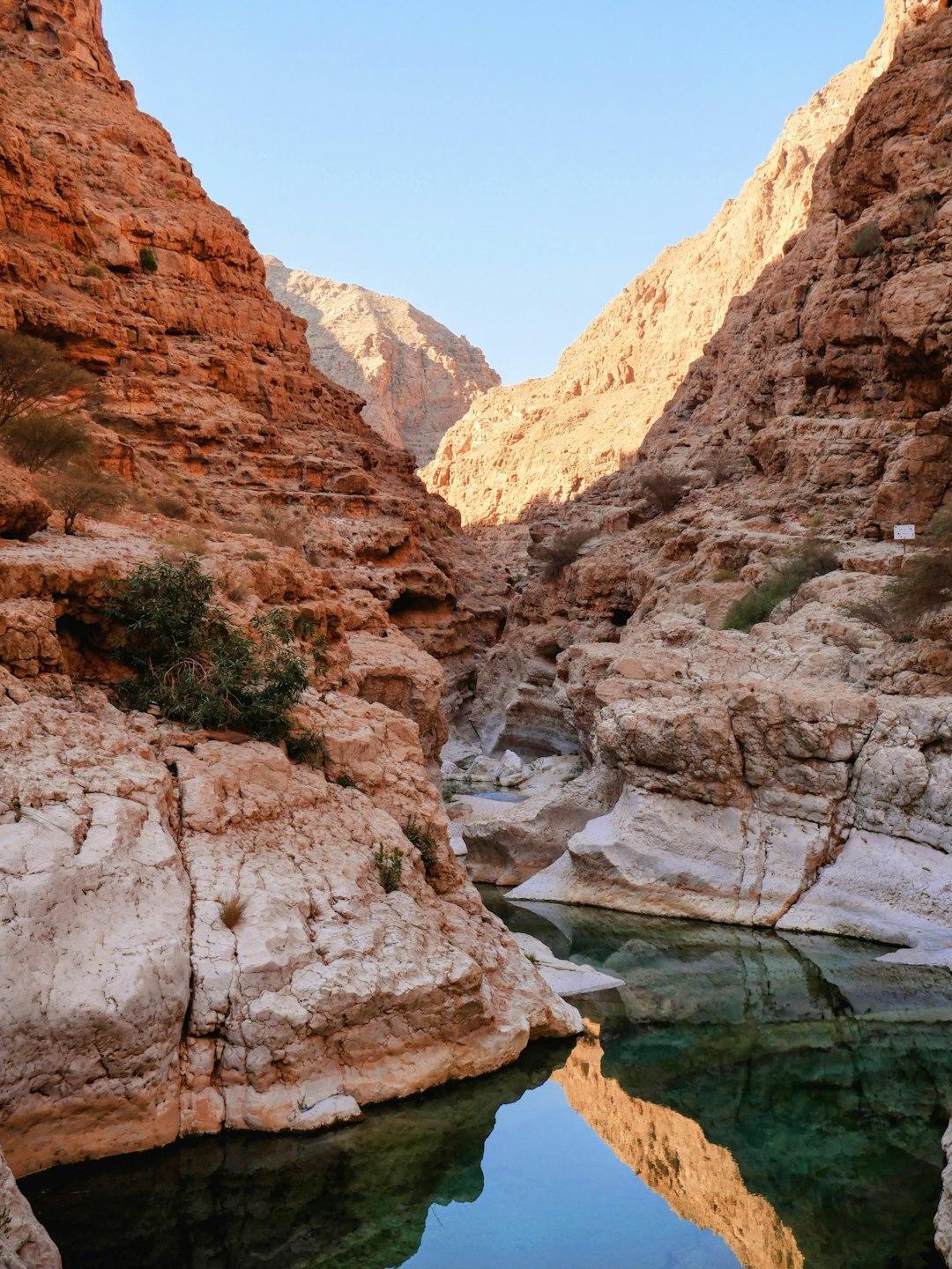 Piękny widok na Wadi Shab