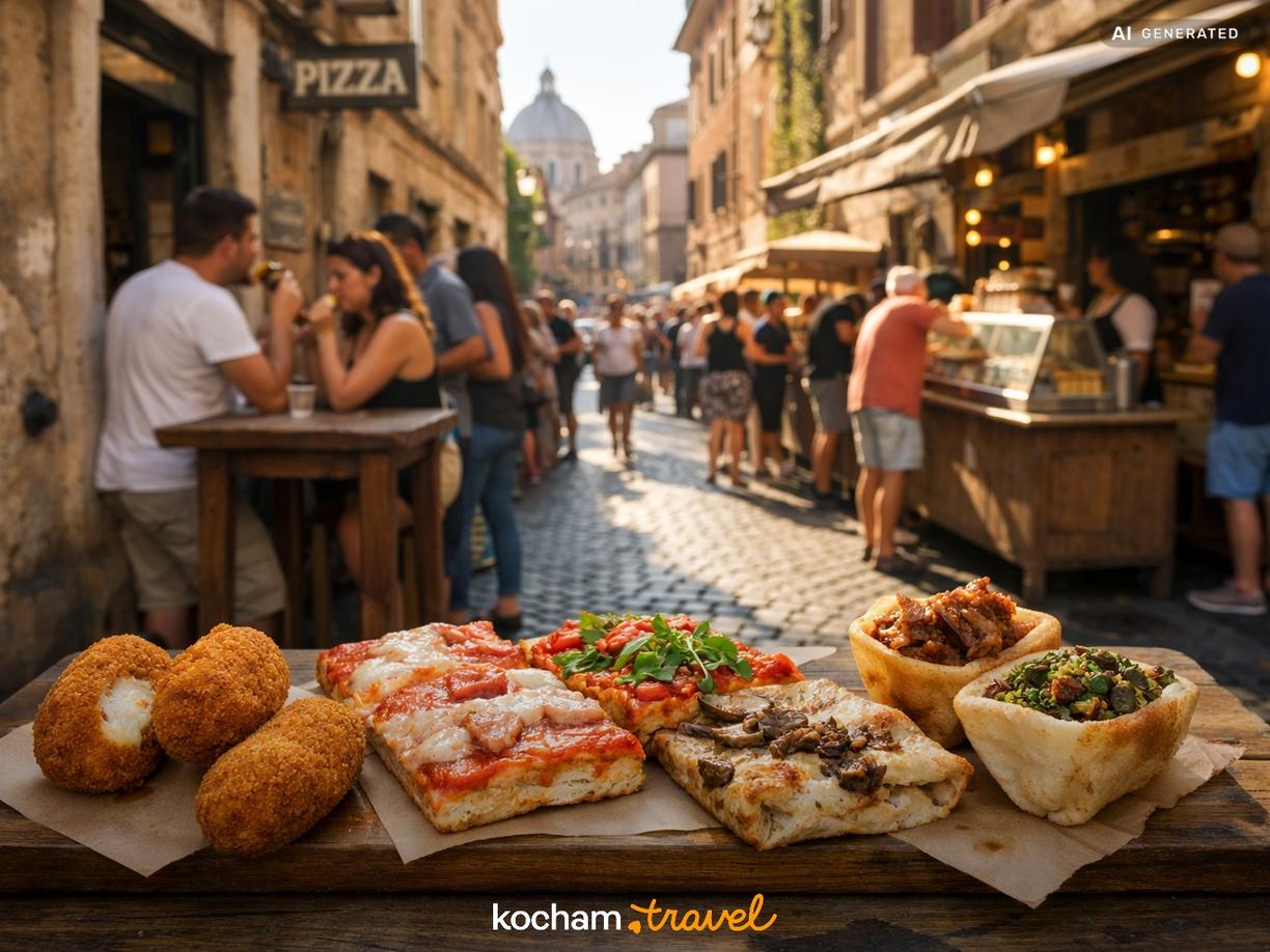 Cibo di strada: Rzymskie jedzenie uliczne w pigułce w Rzym