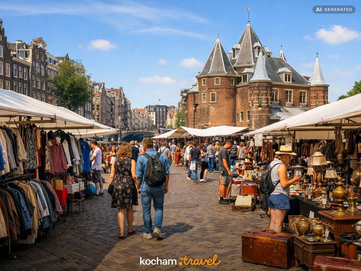 Waterlooplein i Nieuwmarkt: Klasyczne targowiska w centrum w Amsterdam