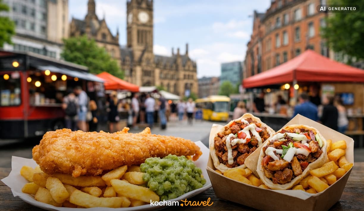 Ilustracja do tematu: Manchester: gdzie zjeść — lokalne klasyki i street food?