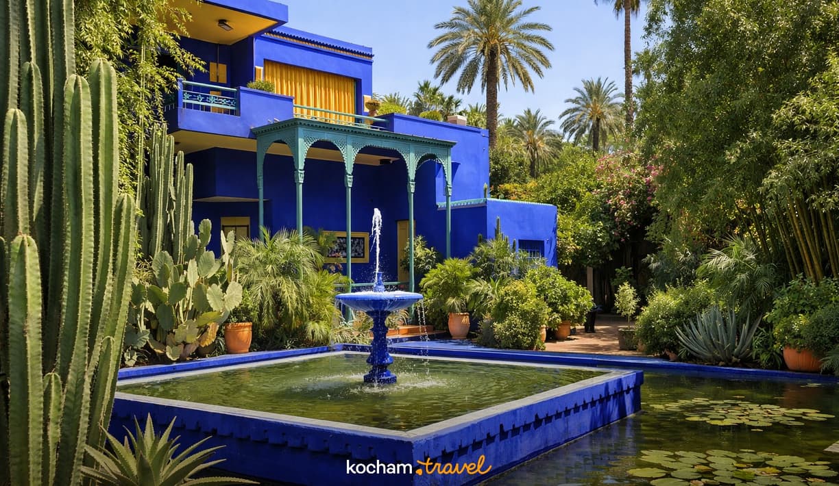 Ilustracja do tematu: Maroko. Najpiękniejsze ogrody Marrakeszu: przewodnik po Jardin Majorelle i sekretnych zielonych oazach.
