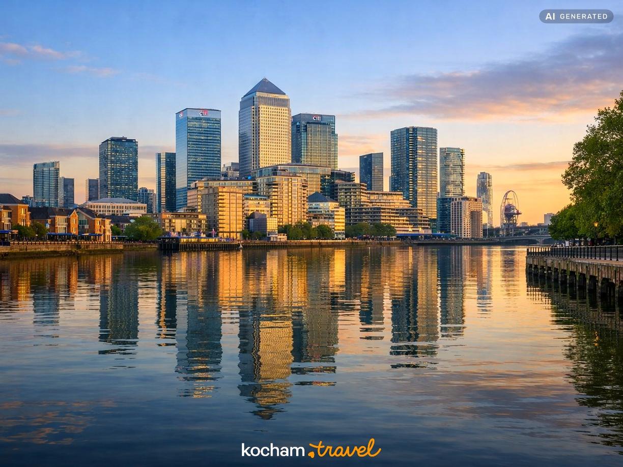 Wschodni Londyn: Canary Wharf i Olympian Walk w Londyn