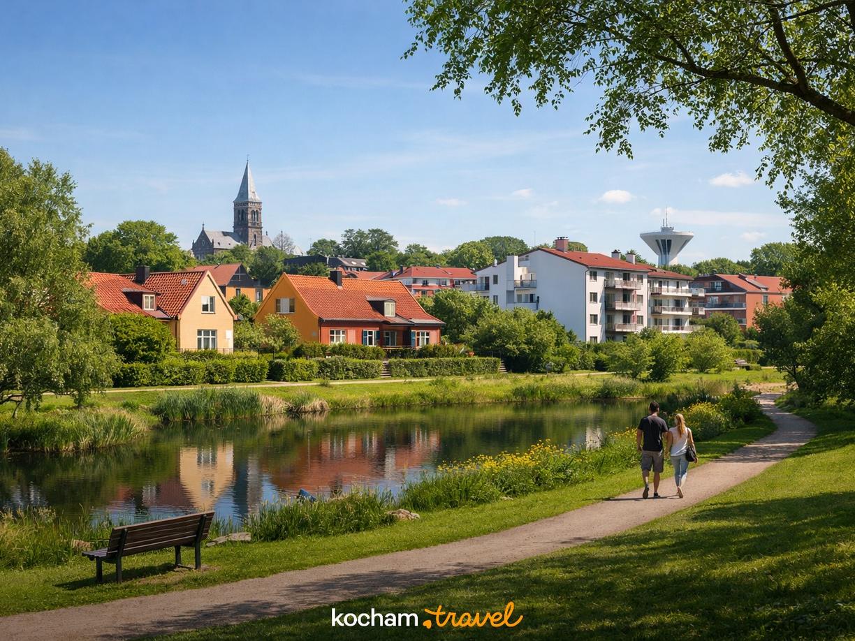 Spokojna Dzielnica Järnåkra i Nilstorp w Lund