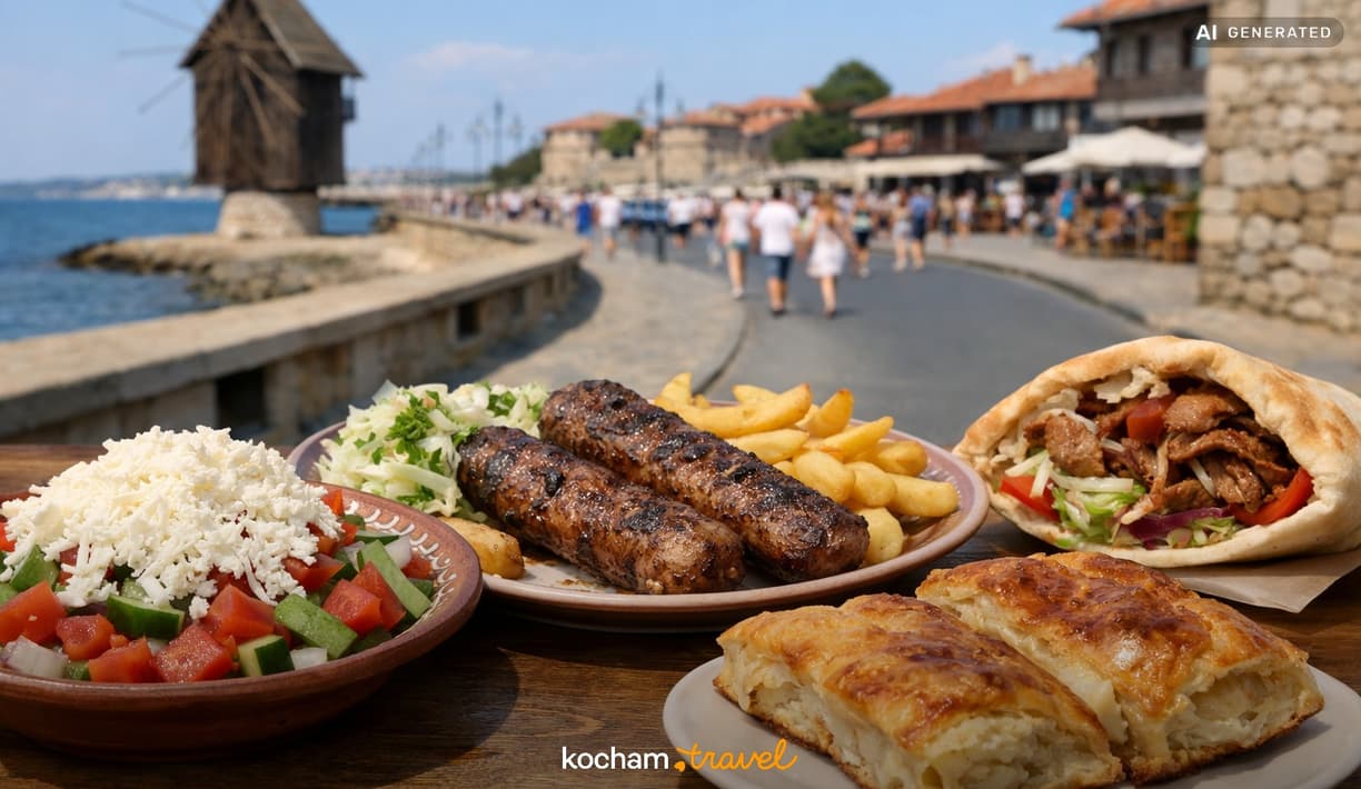 Ilustracja do tematu: Nessebar: gdzie zjeść — lokalne klasyki i street food?