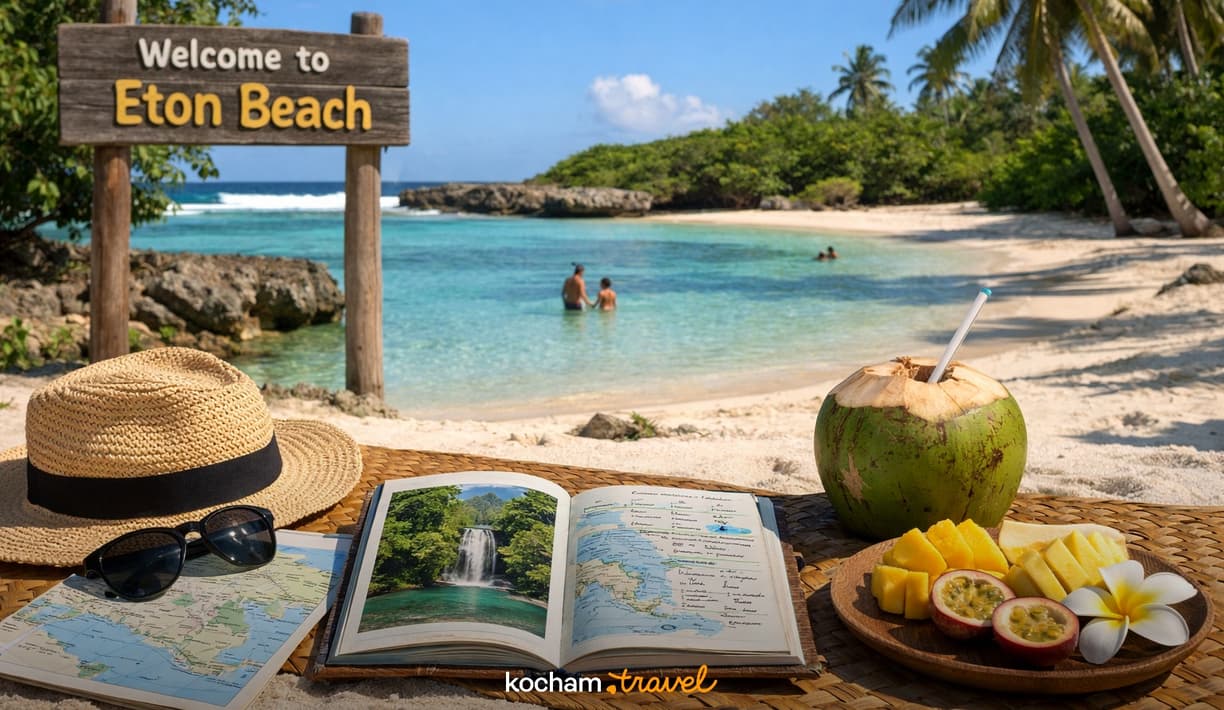 Ilustracja do tematu: Gotowy plan podróży: wyjazd na Vanuatu i 3 dni relaksu na rajskiej Eton Beach.