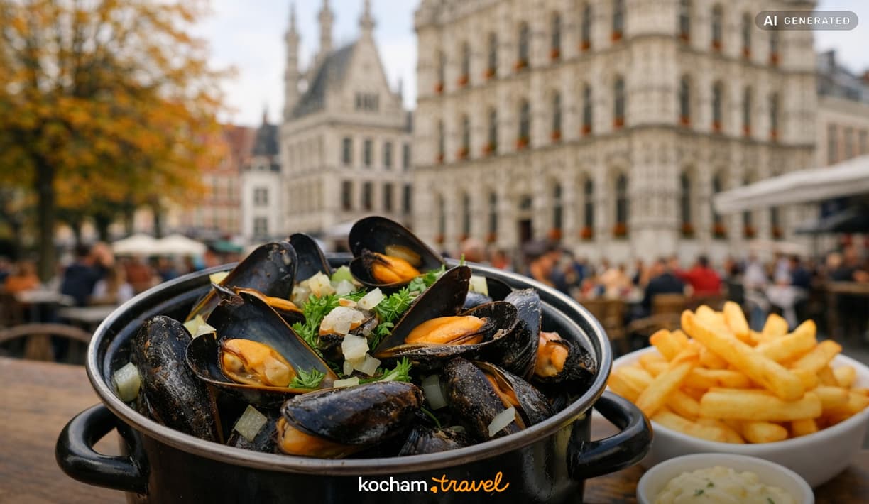 Ilustracja do tematu: Belgia. Jesienny sezon na małże: w których restauracjach w Leuven zjesz najlepsze mule po flandryjsku.