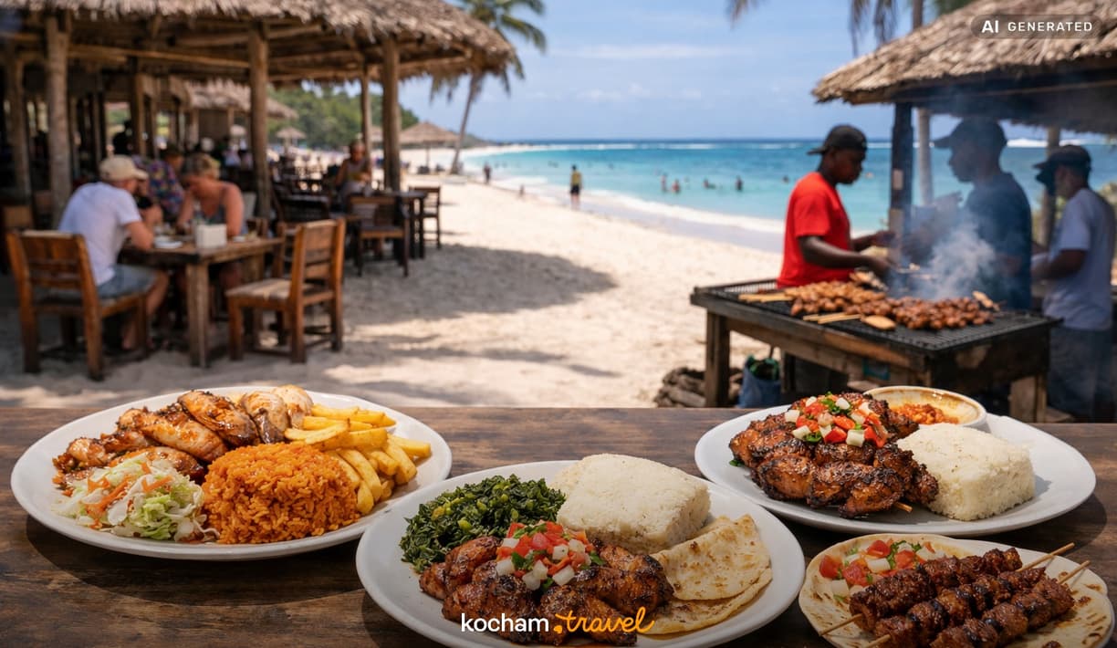 Ilustracja do tematu: Kenia. Ile kosztuje wyżywienie na Diani Beach? Ceny obiadów w restauracjach i street foodu