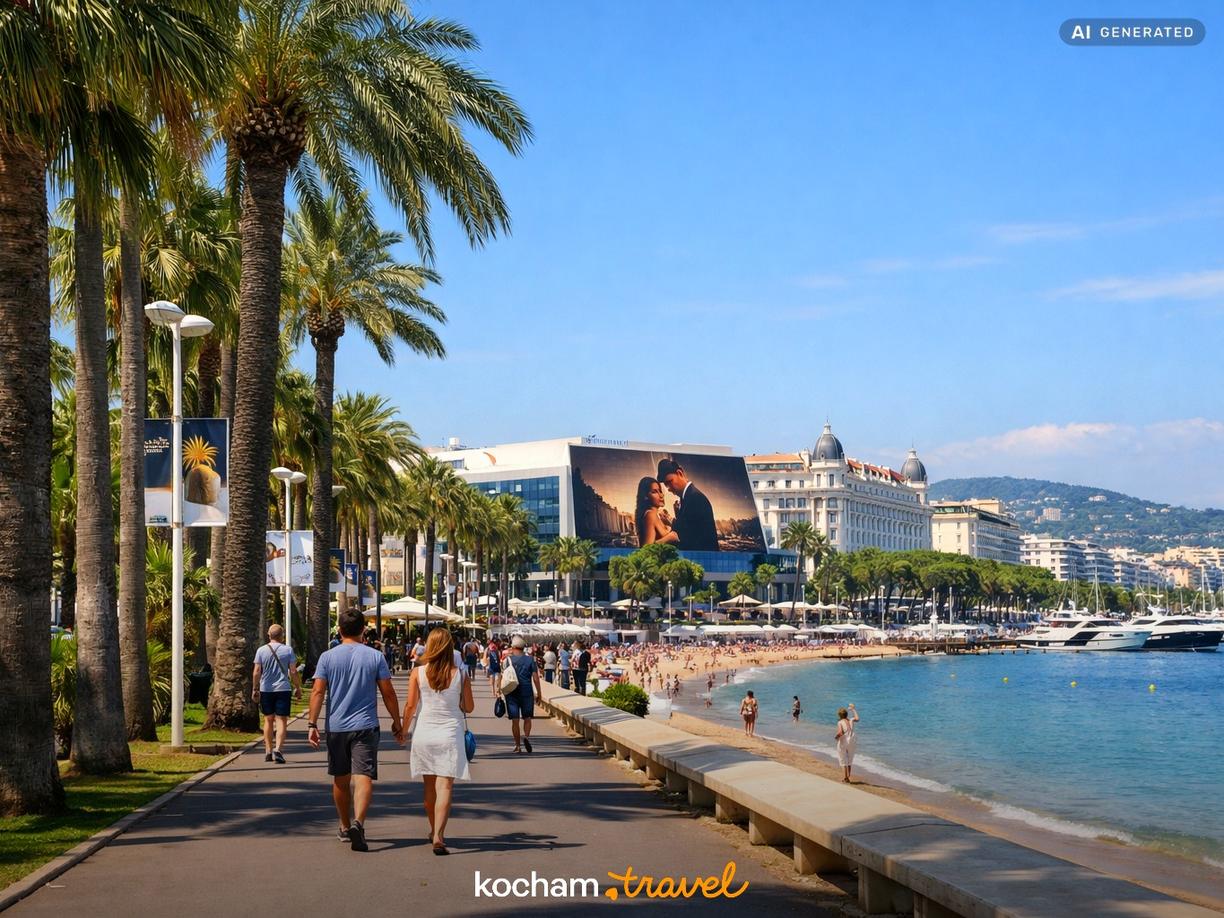 Promenada de la Croisette i filmowy blichtr w Cannes