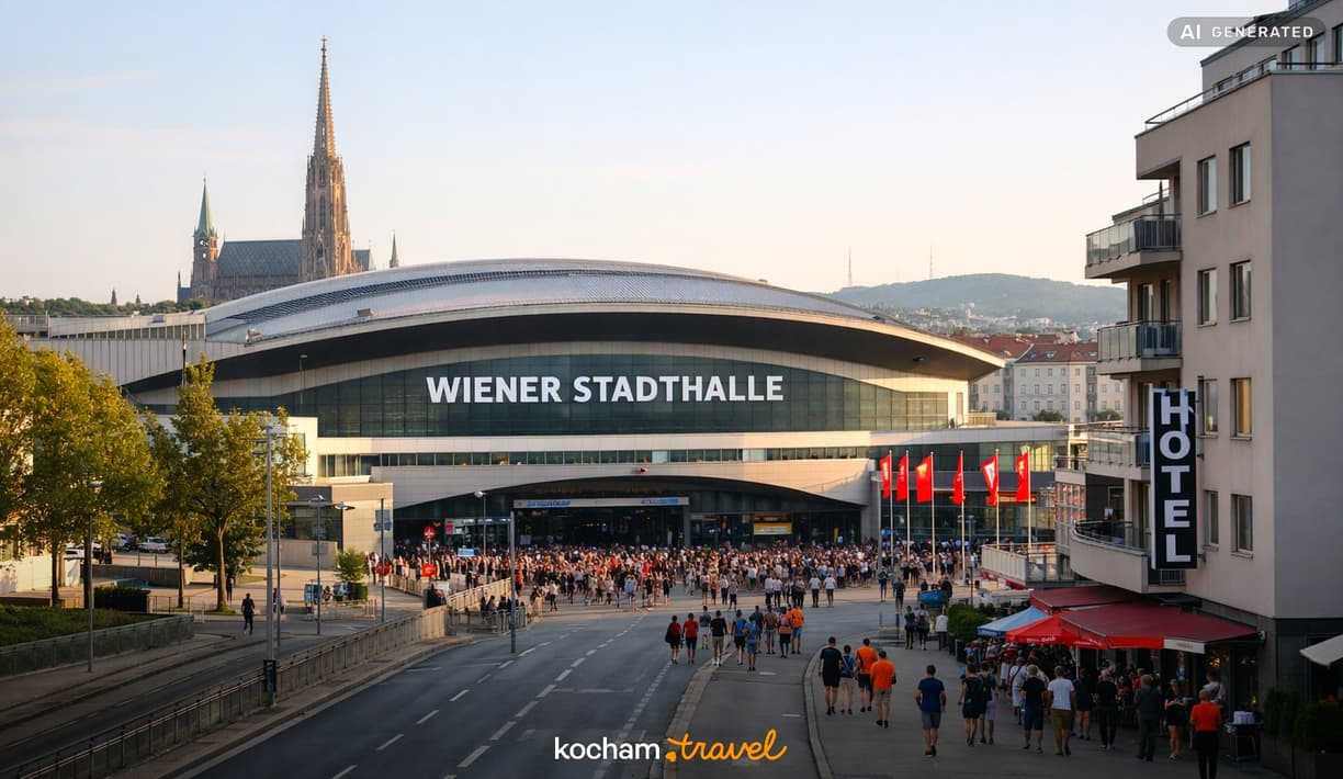 Ilustracja do tematu: Austria. Jak samemu zorganizować wyjazd na turniej tenisowy Erste Bank Open w Wiedniu: bilety, dojazdy i noclegi blisko Wiener Stadthalle