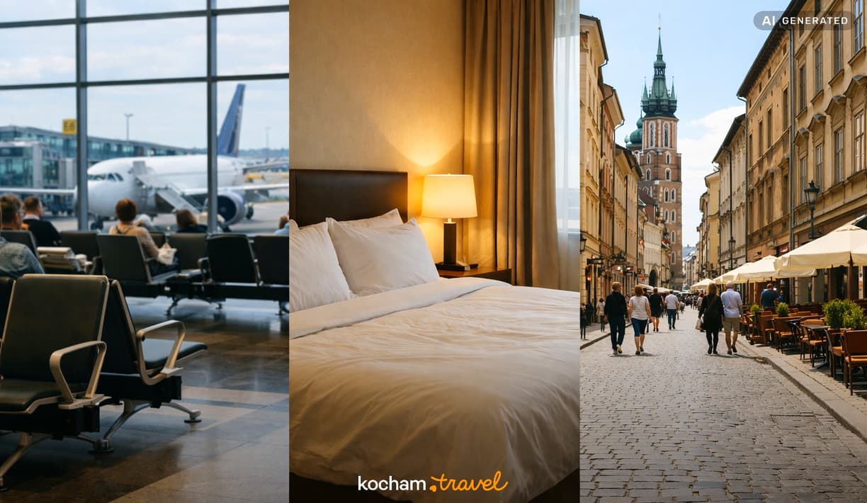 Ilustracja do tematu: Długa przesiadka na lotnisku. Jak zorganizować czas, darmowy hotel lub wyjście do miasta między lotami?