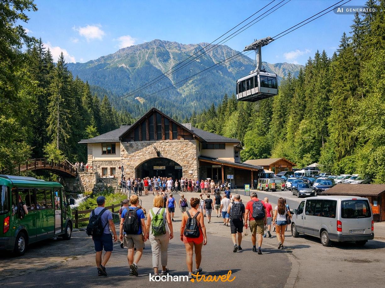 Logistyka dojazdu do dolnej stacji w Kuźnicach w Zakopane