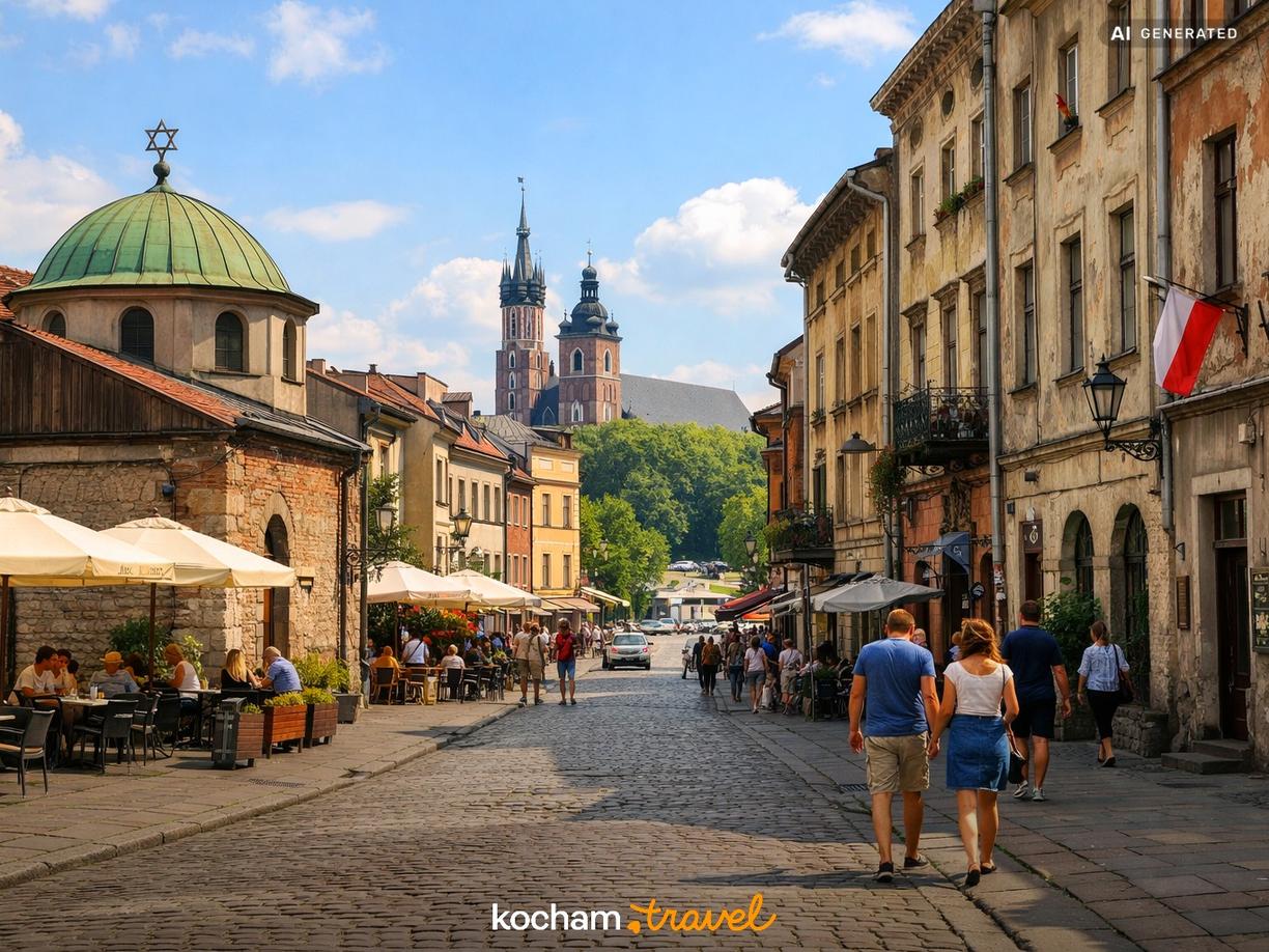 Dzień 5: Urokliwy krakowski Kazimierz i droga na północ w Polska