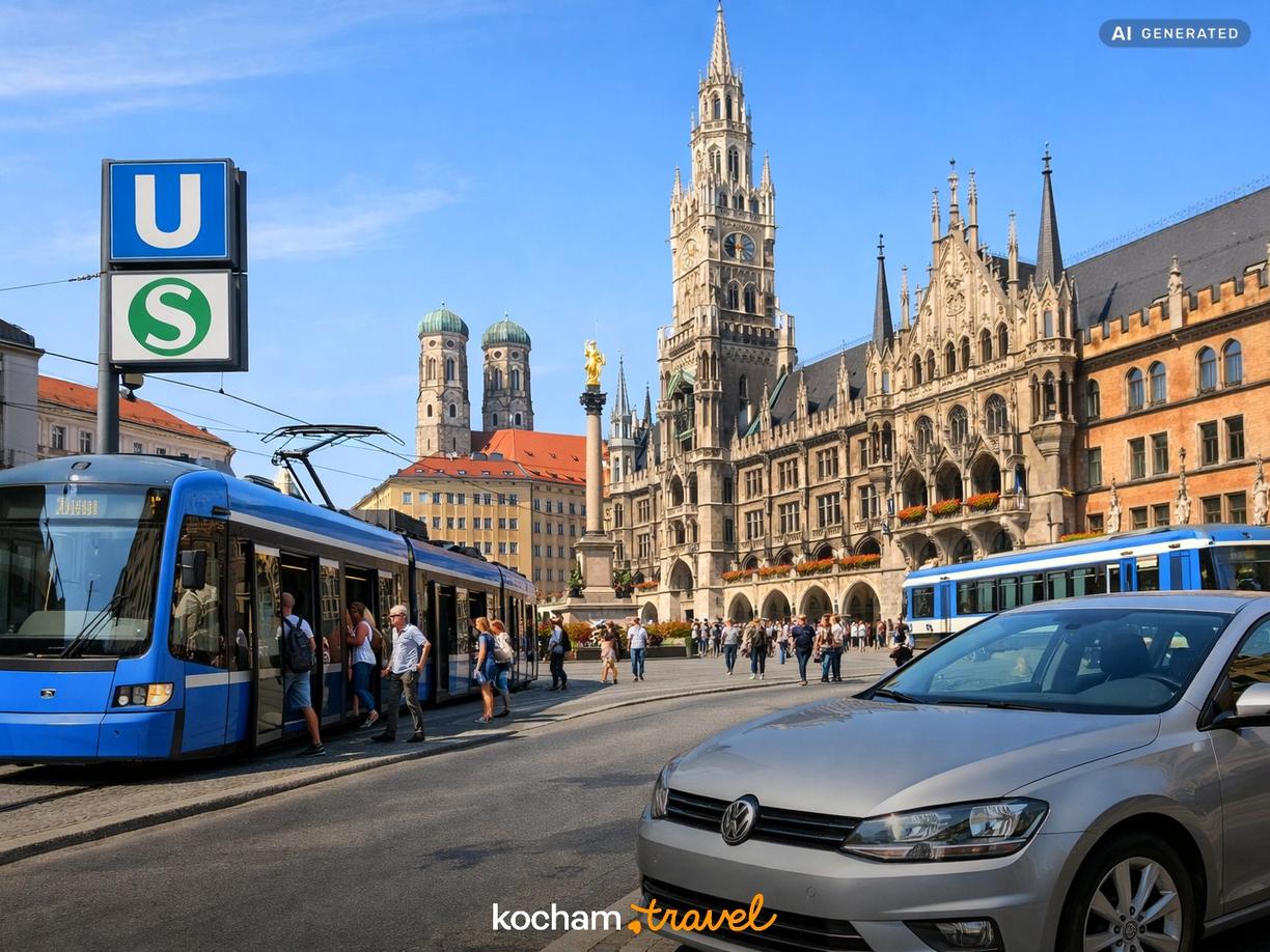 Transport publiczny i wynajem samochodu w Niemcy