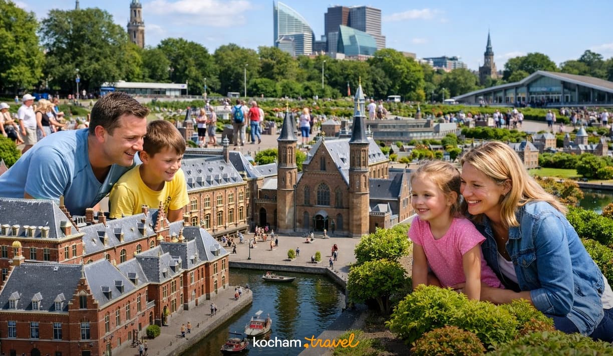 Ilustracja do tematu: Gotowy pomysł na wyjazd do Hagi w Niderlandach z całą rodziną i wizytę w parku miniatur Madurodam