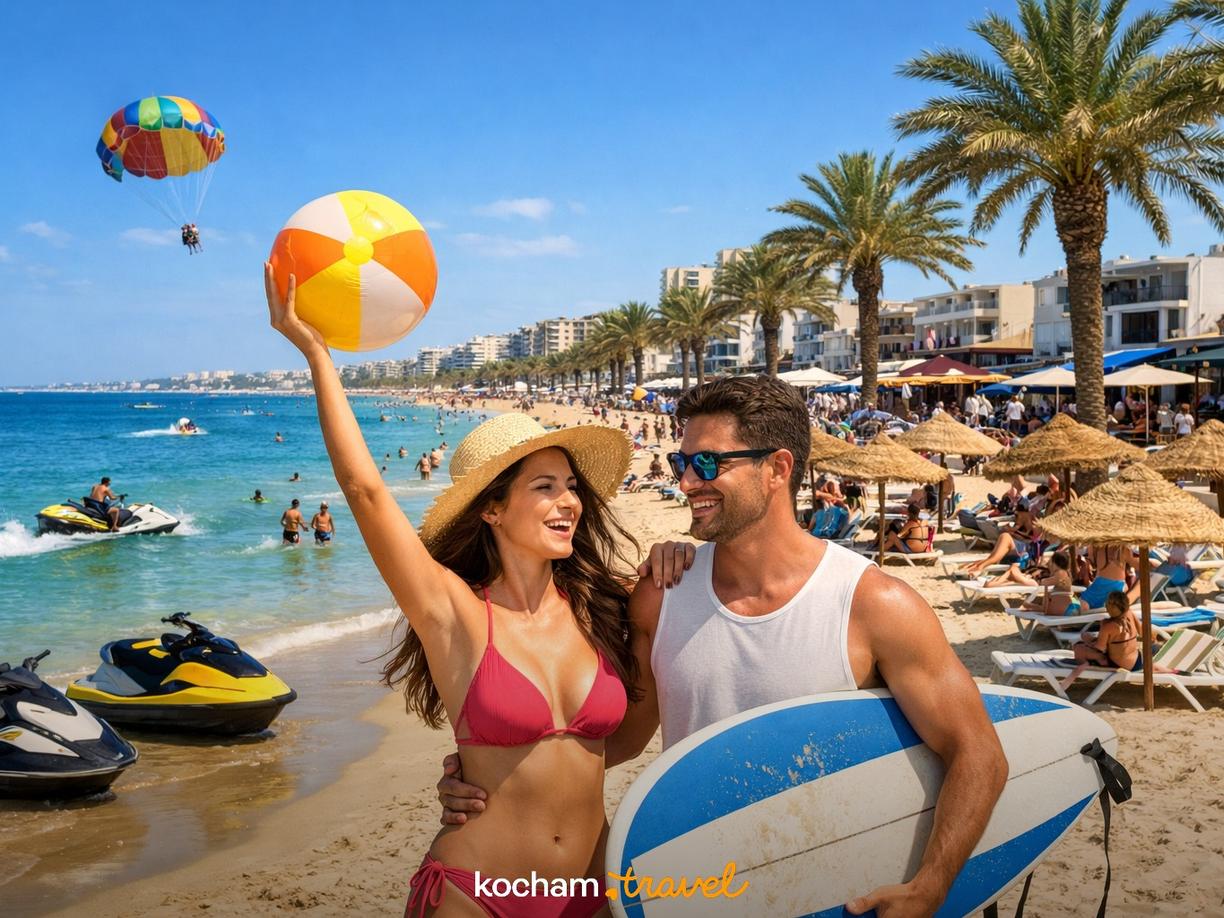 Plaża Bou Jaafar – Tętniące życiem serce Sousse w Sousse