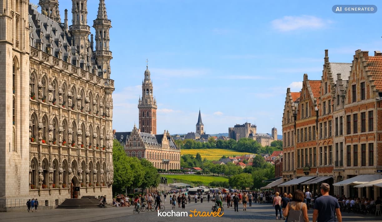 Ilustracja do tematu: Gotowy pomysł na wakacje w belgijskim Leuven jako idealnej bazie wypadowej do zwiedzania Flandrii