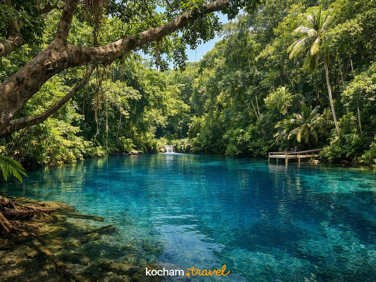 Dzień 3: Odkrywanie Blue Holes i lokalnej przyrody w Champagne Beach