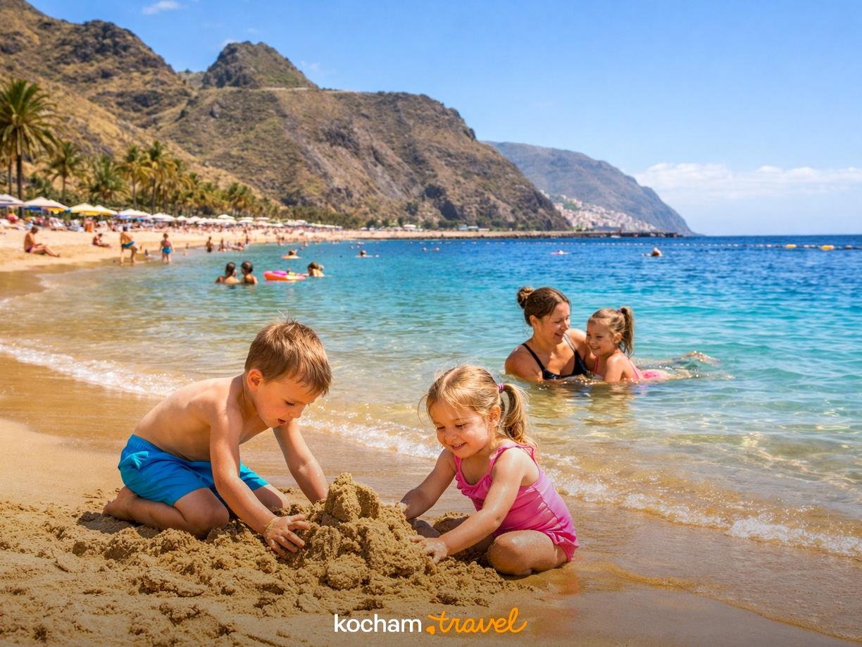 Plaże idealne dla rodzin z dziećmi w Teneryfa