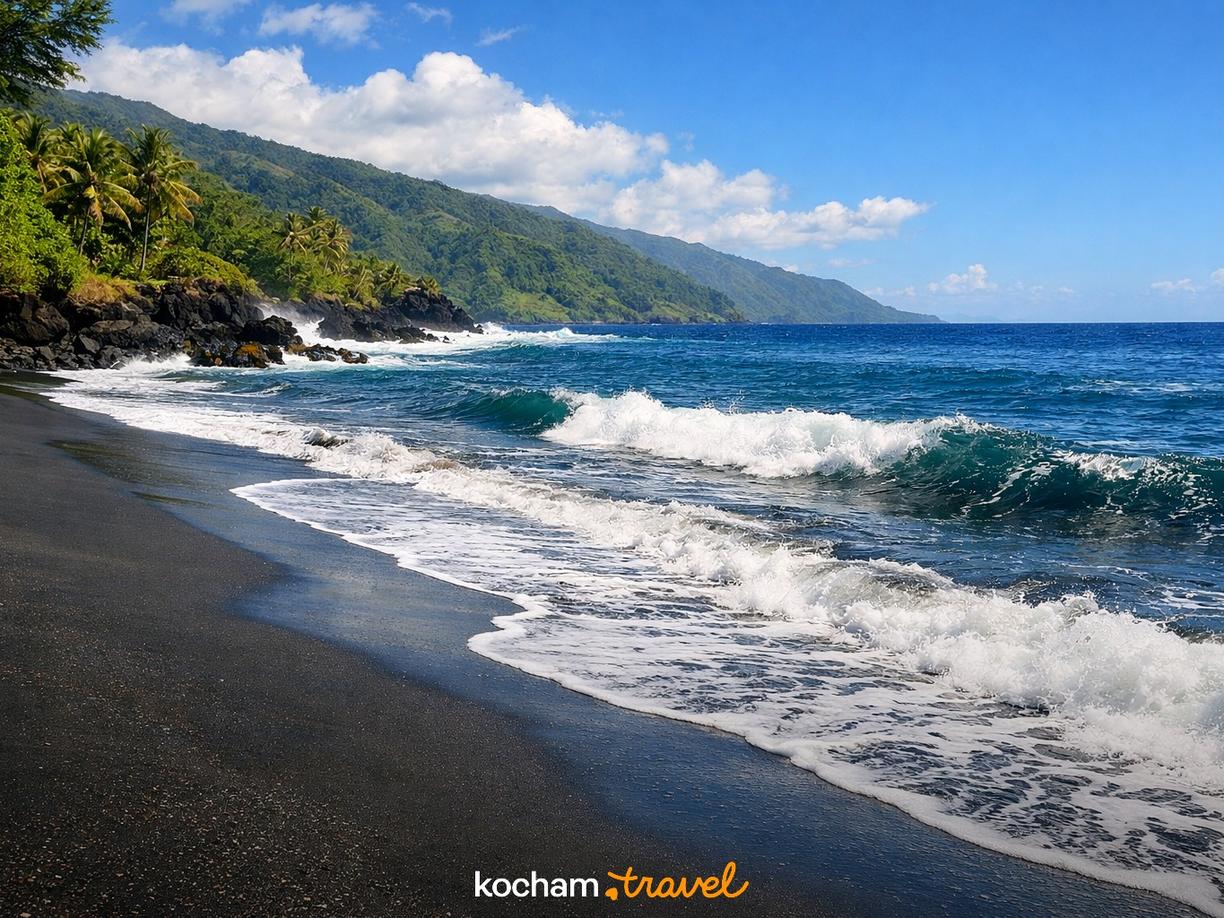 Czarne plaże wulkaniczne, które musisz zobaczyć w Tahiti (Papeete)