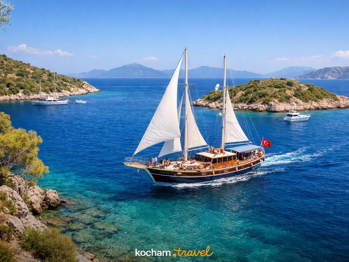 Dzień 5: Błękitny rejs – Odkrywanie zatok i wysp w Bodrum