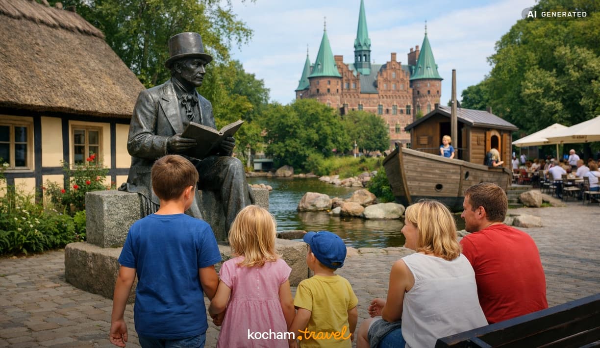 Ilustracja do tematu: Gotowy plan podróży: wyjazd do Odense w Danii z dziećmi – harmonogram łączący baśniowe atrakcje, przerwy na jedzenie i czas na odpoczynek