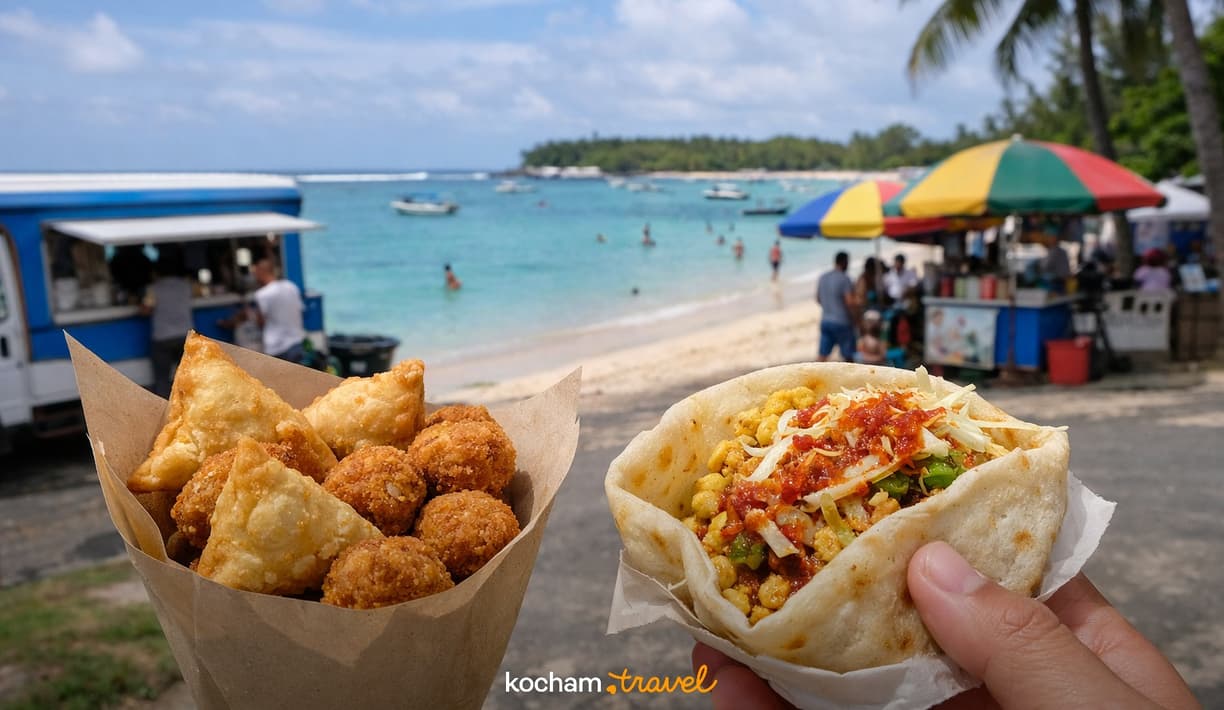 Ilustracja do tematu: Mauritius. Street food w Blue Bay: co zjeść na szybko i tanio przy plaży?