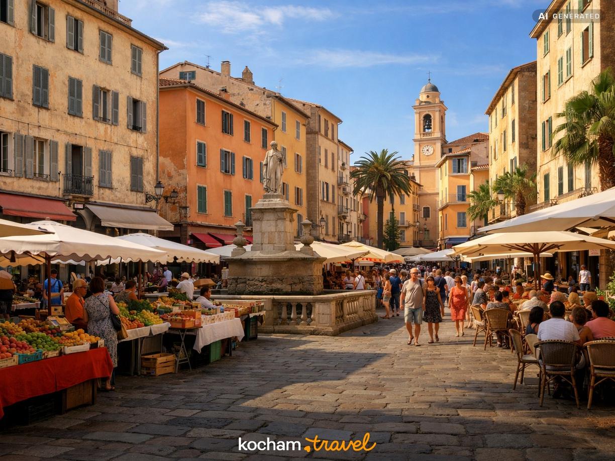Urokliwe spacery: Stare Miasto i rynek w Ajaccio w Ajaccio