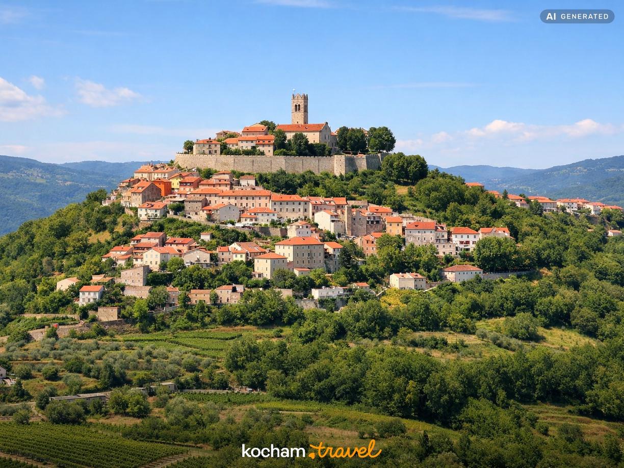 Motovun, Chorwacja – Miasto na Wzgórzu w Europa