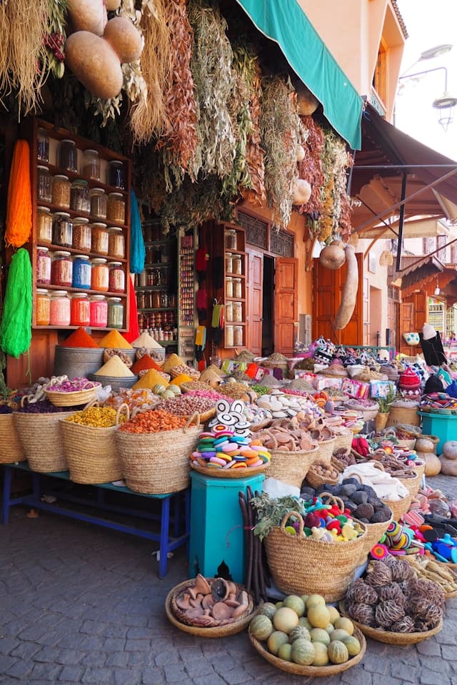 Hurtownia skórzanych wyrobów w Marrakeszu