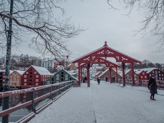 Piękny krajobraz Trondheim