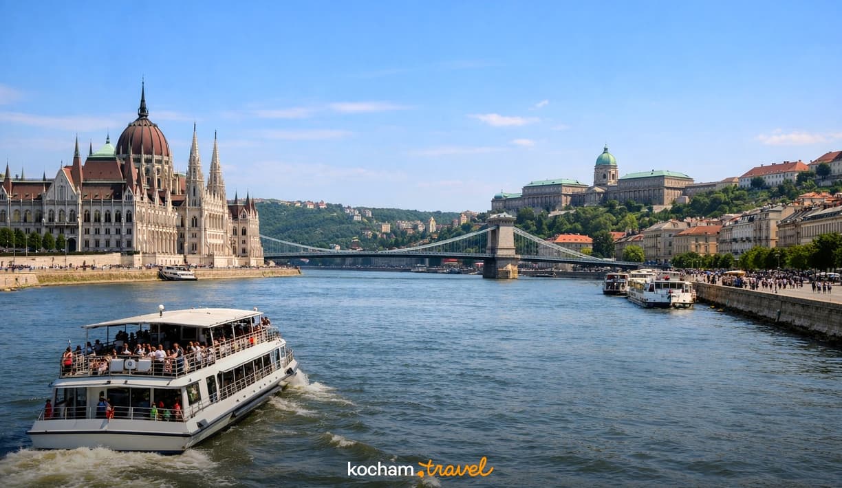 Ilustracja do tematu: City break z Gdańska: Budapeszt - rejs po Dunaju i odkrywanie nabrzeży stolicy Węgier.