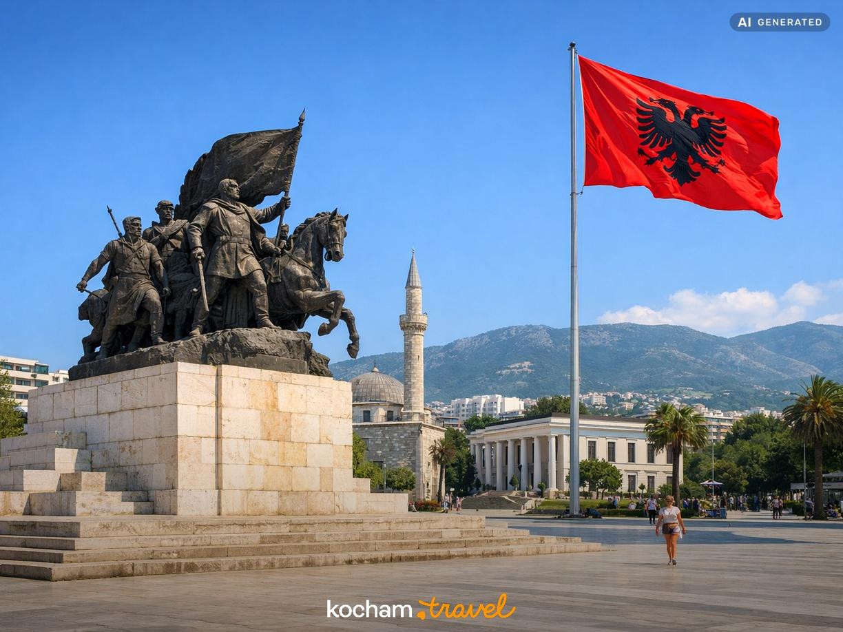 Plac Flagi i początki niepodległej Albanii w Vlora
