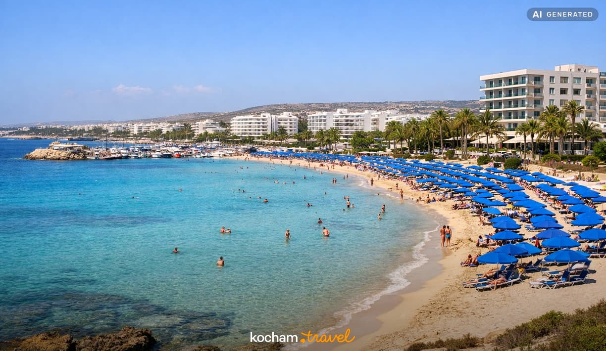Ilustracja do tematu: Cypr. Ayia Napa: jak dojechać i gdzie spać — przejrzysty plan?