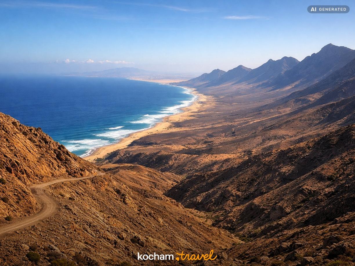 Przełęcz na Drodze do Cofete i Okolice Pajary w Fuerteventura