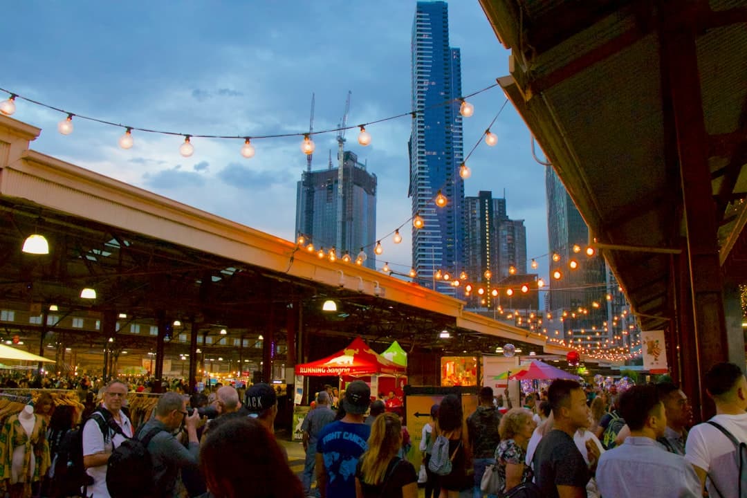 Tętniący życiem rynek w Melbourne