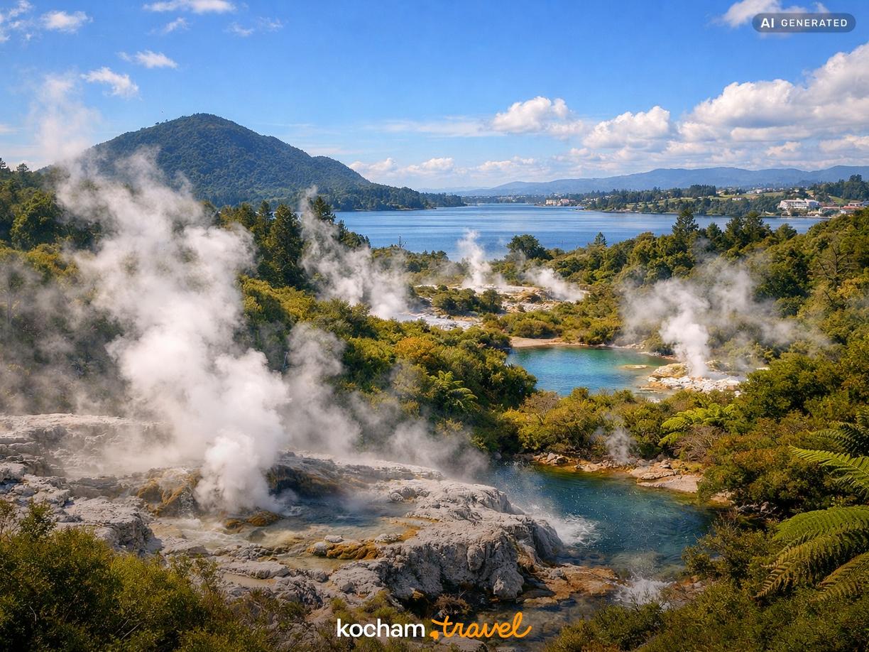 Kiedy najlepiej odwiedzić Rotorua i Whakarewarewa? w Rotorua