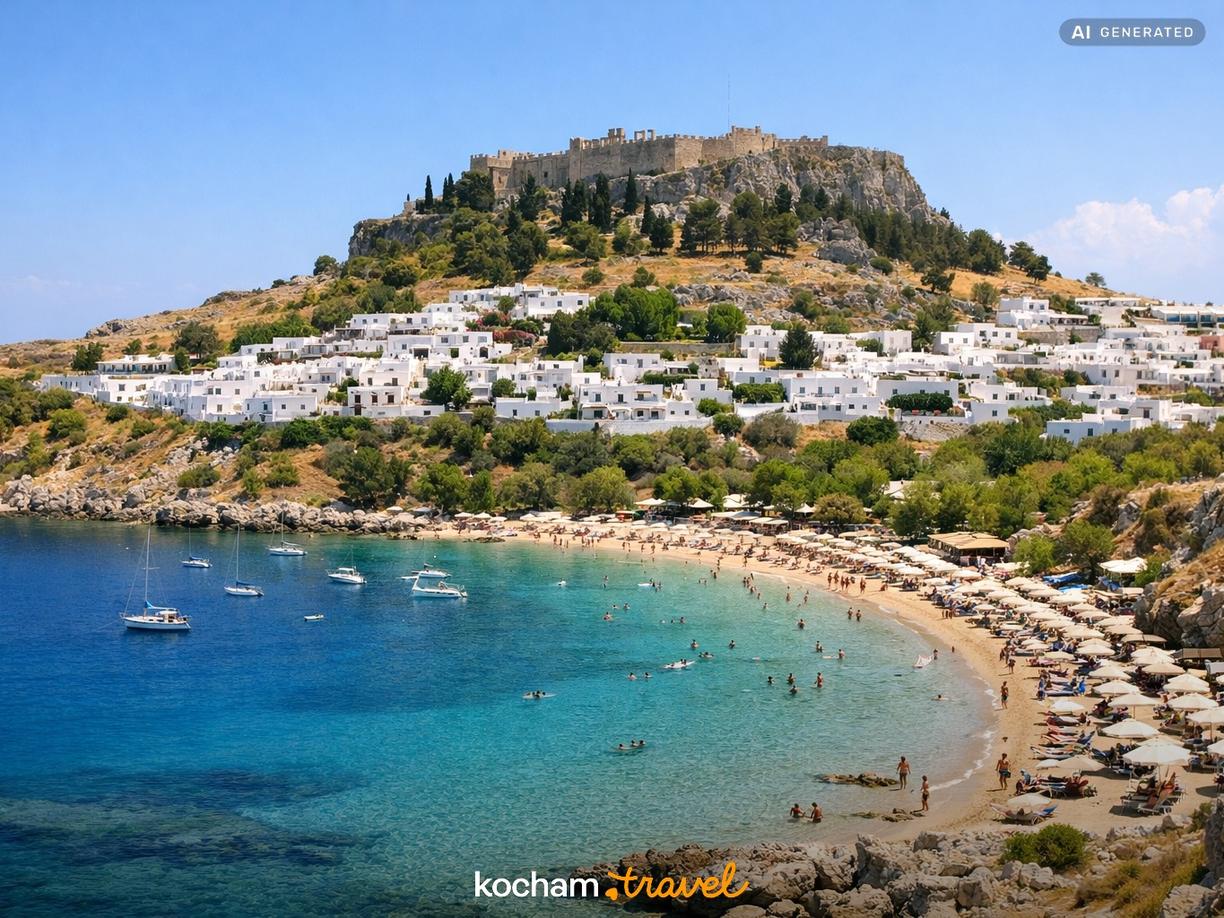 Dzień drugi: Zjawiskowe Lindos i plażowanie w Rodos